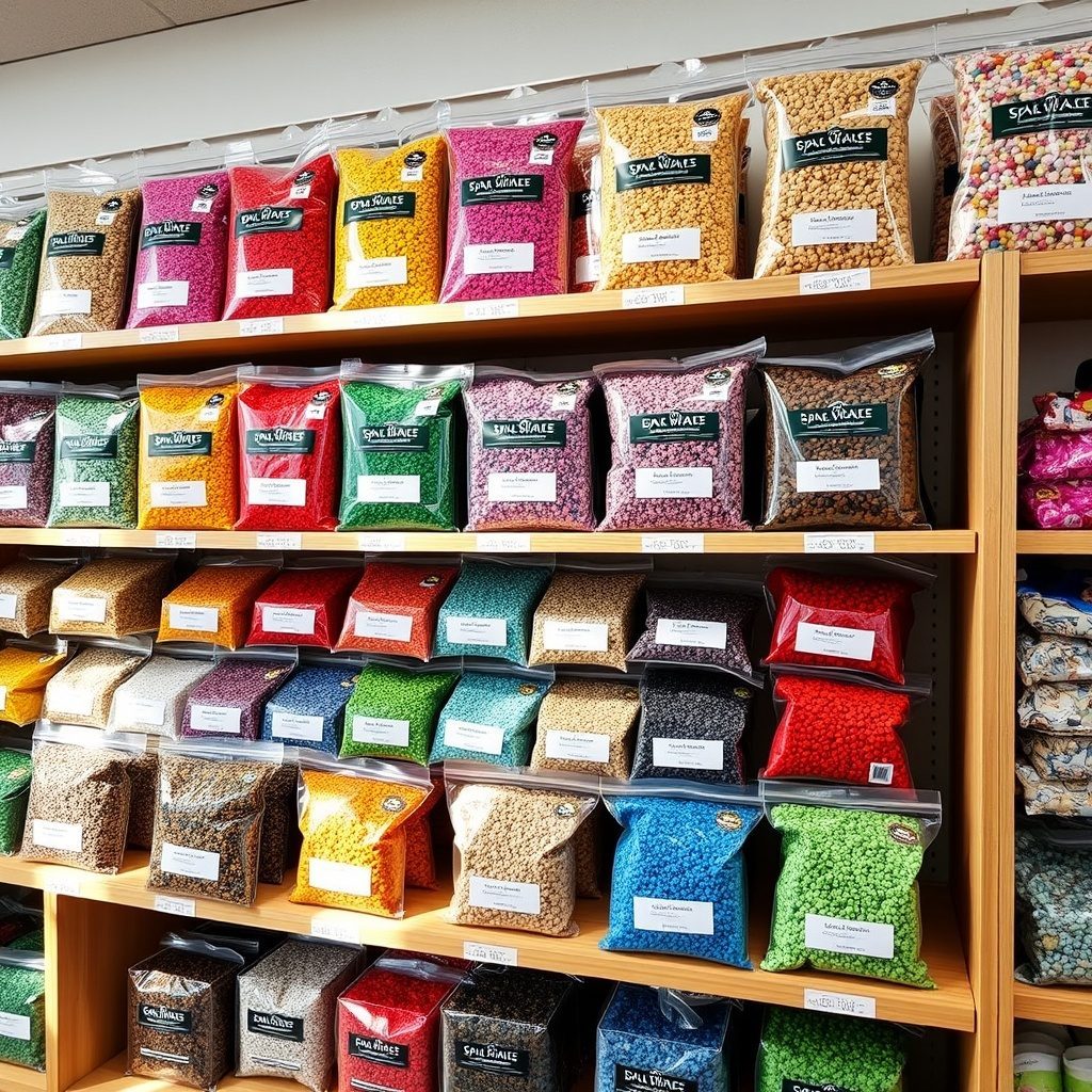 Colorful gravel packs