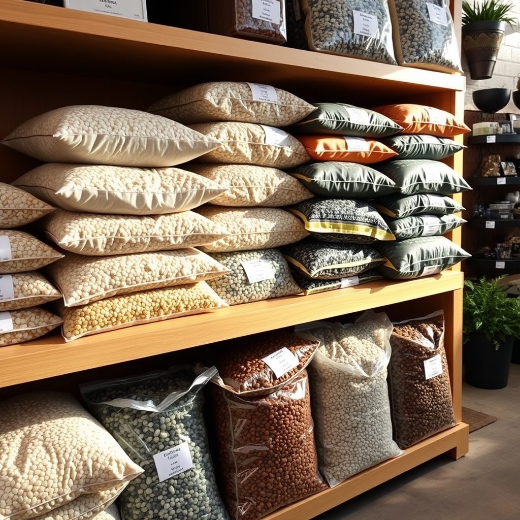 Colored gravel and stone chips for planters