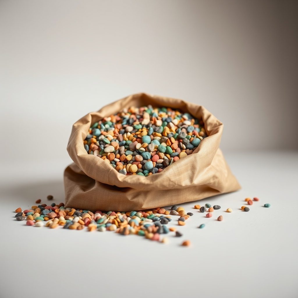 Yellow decorative gravel