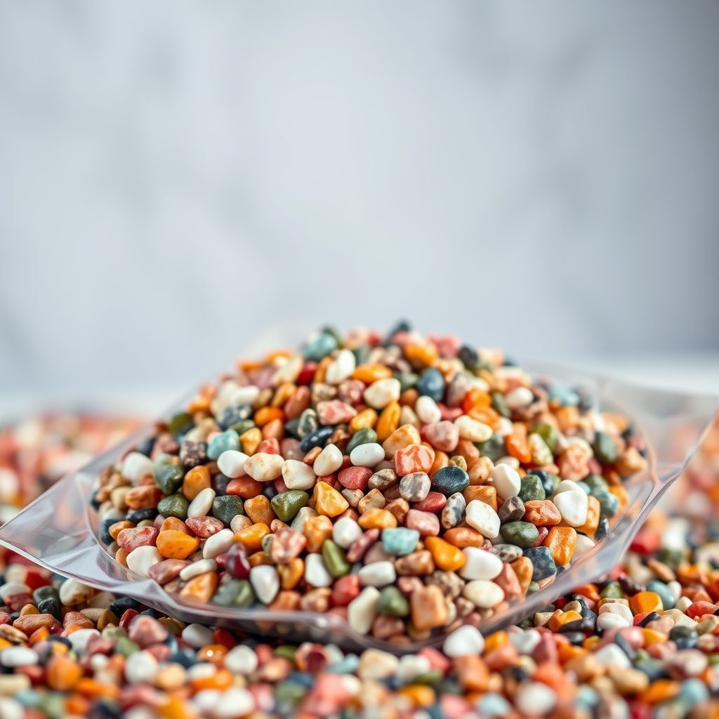 Red decorative gravel